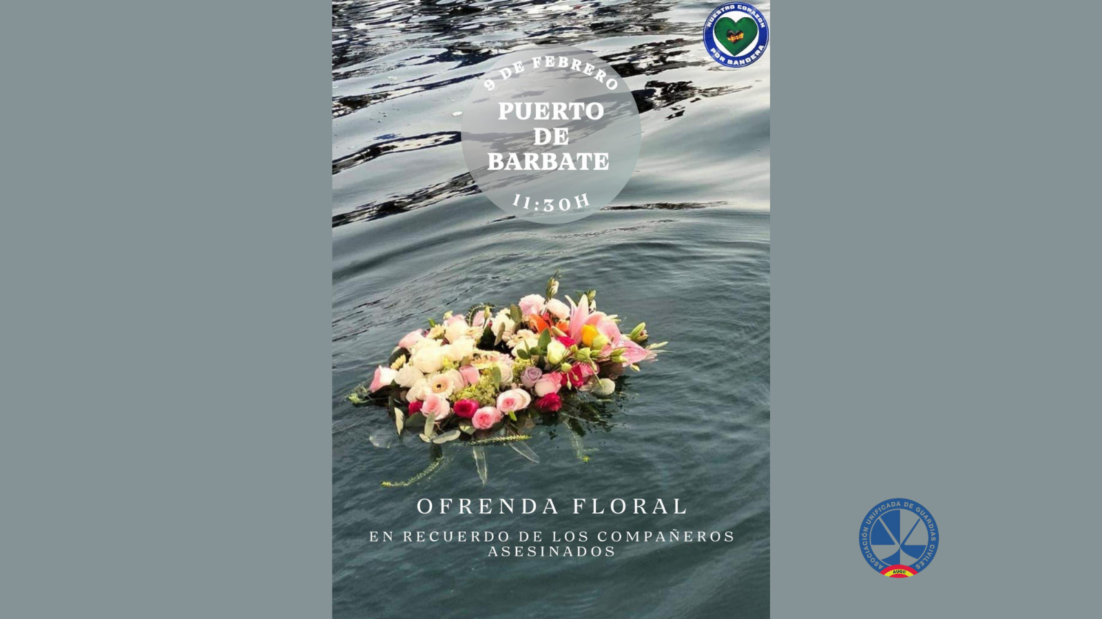 AUGC y sus representantes acudirán de uniforme al acto convocado para recordar a los guardias civiles asesinados en Barbate