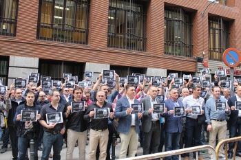 Dirigentes de AUGC nacionales y provinciales se concentran para pedir el indulto a Juan Carlos Alonso