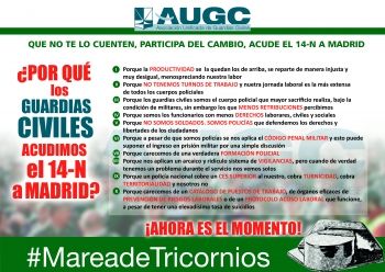A un mes del 14N, la maquinaria de la #MareadeTricornios está en marcha