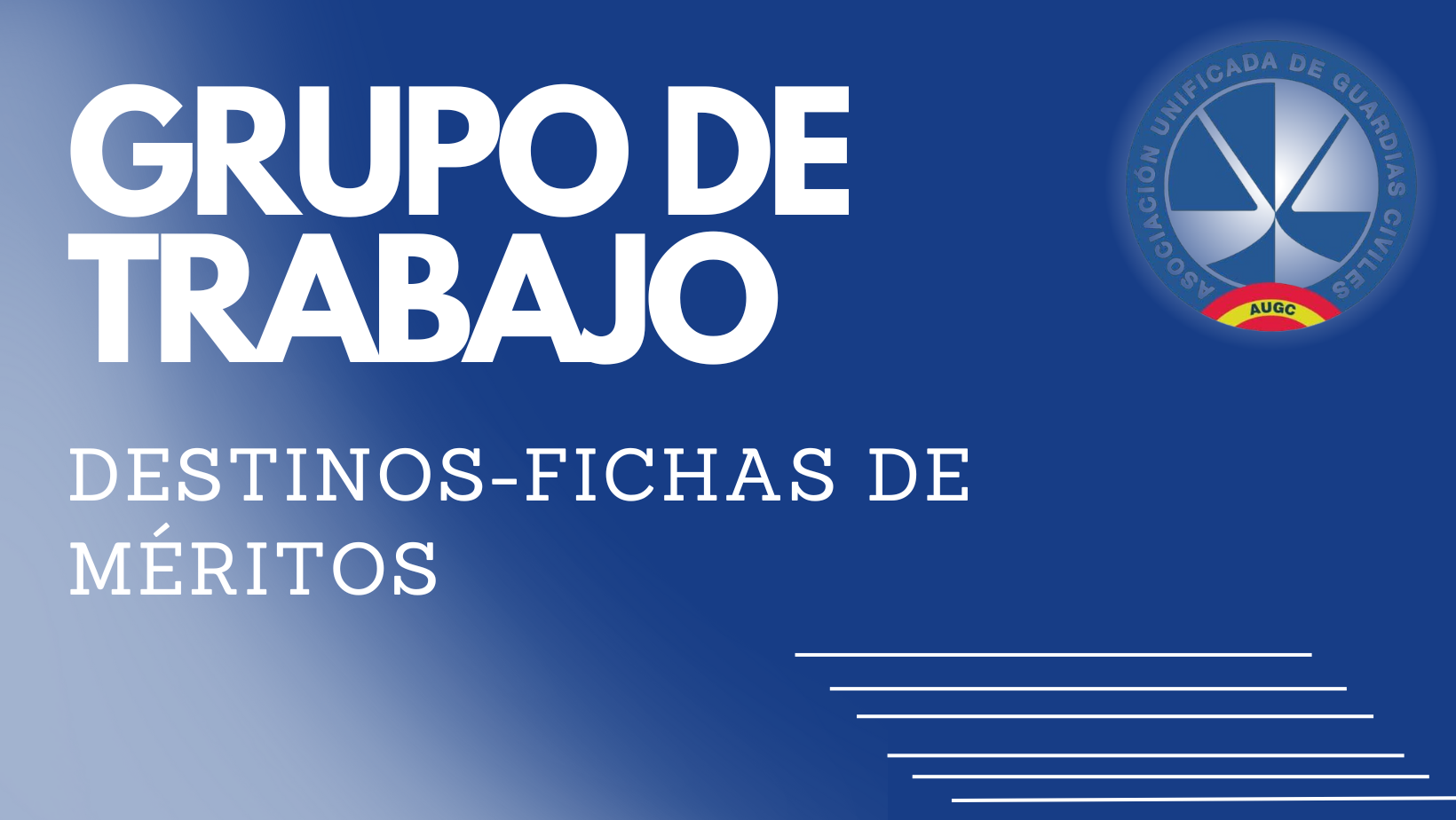 Resumen grupo de trabajo 'destinos-fichas de méritos'.