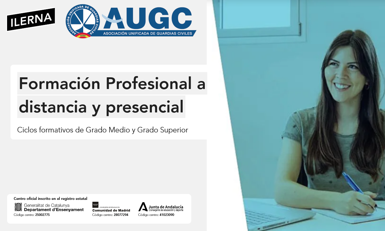 Estudia FP a distancia en Ilerna con descuentos para afiliados/as de AUGC