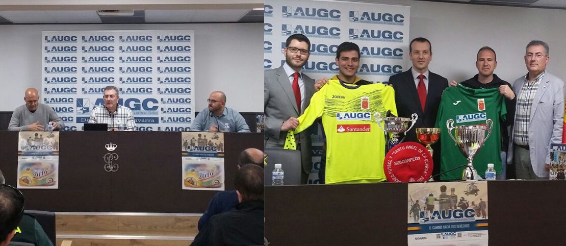 AUGC Navarra hace entrega en su III Asamblea General Ordinaria de la nueva equipación del equipo de fútbol de guardias civiles navarros