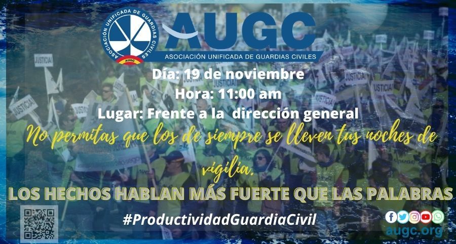 #NosRobaLaGuardiaCivil: nueva campaña en redes sociales como acción previa a la concentración de mañana contra el reparto de la Productividad