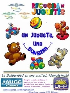 Solicitando colaboración campaña recogida alimentos y juguetes Sonrisas Azules.-