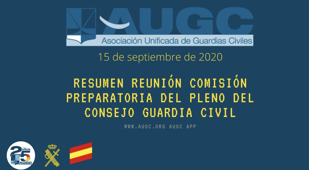 Resumen reunión de la Comisión preparatoria del Consejo de la Guardia Civil