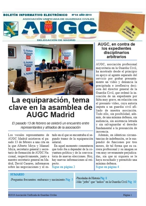 Nuevo boletín de AUGC Madrid