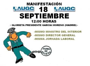 CIENTOS DE GUARDIAS CIVILES SE APUNTAN A LA MANIFESTACION DEL 18 DE SEPTIEMBRE EN MADRID
