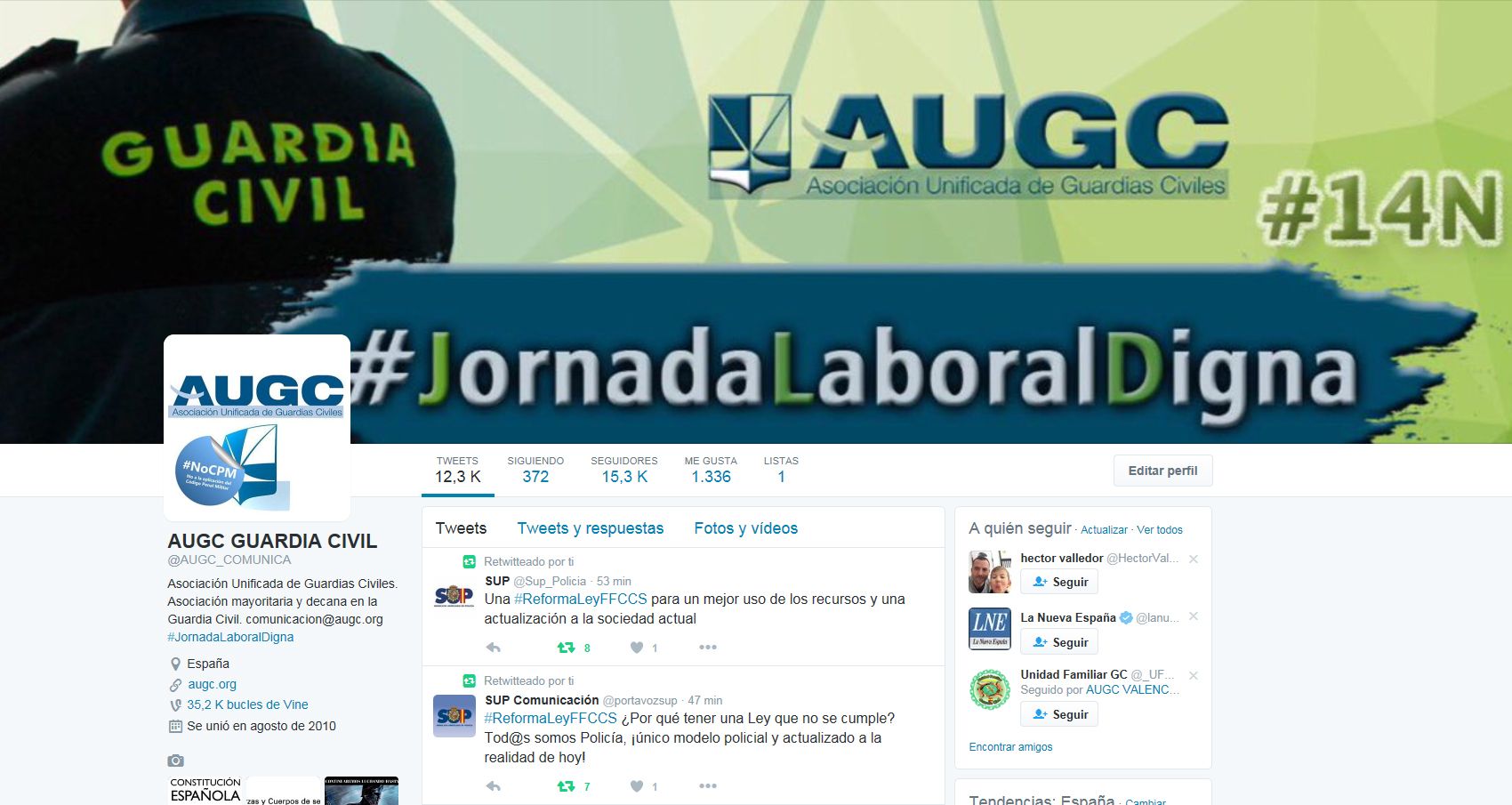 AUGC, también líder en redes sociales