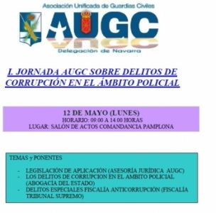 Iª Jornada AUGC sobre delitos de corrupción en el ámbito policial