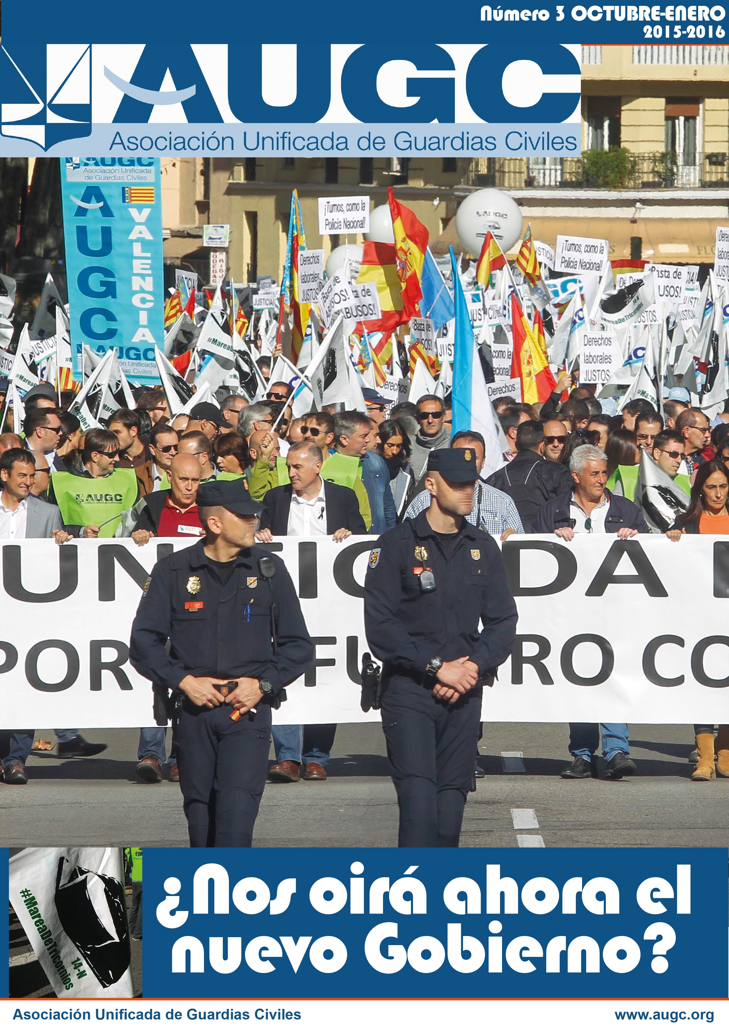 El tercer número de 'La Revista de AUGC' analiza la Marea de Tricornios y las consecuencias que debe asumir el nuevo Gobierno tras ella
