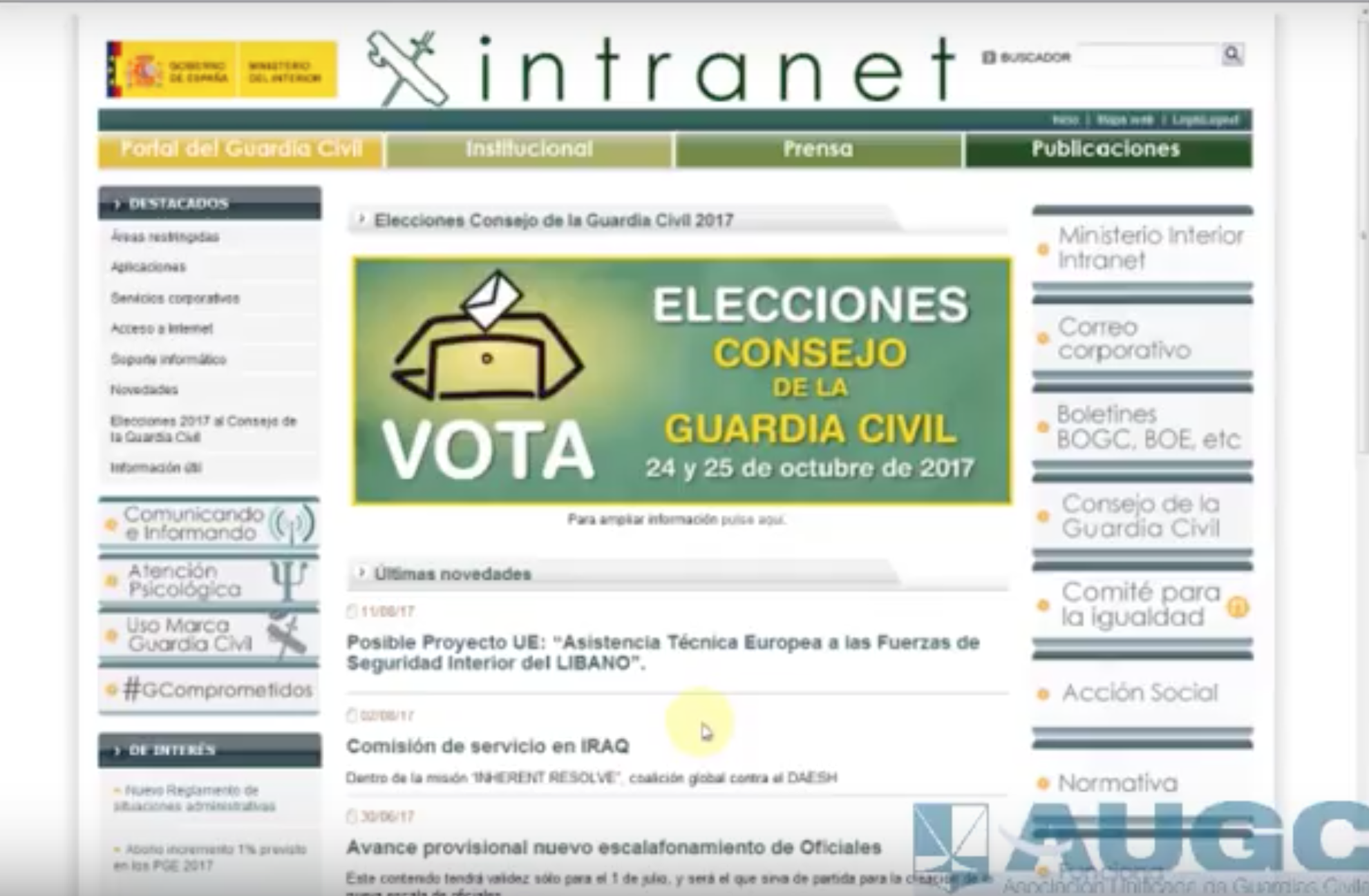 AUGC elabora un vídeo en el que se explican los pasos a seguir para votar por correo en las Elecciones Consejo GC