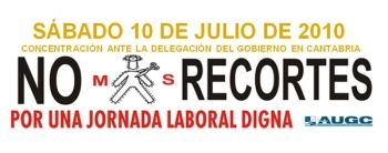 10 DE JULIO CONCENTRACIÓN DE AUGC ANTE LA DELEGACIÓN DEL GOBIERNO EN CANTABRIA