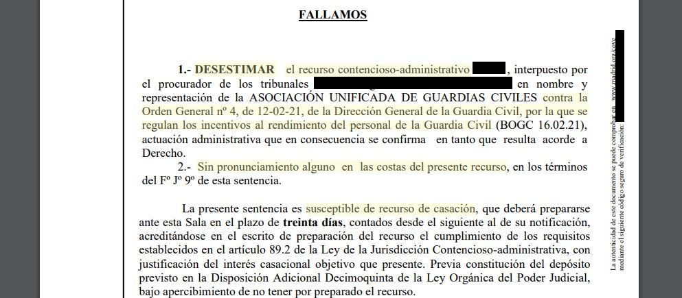 La demanda de AUGC contra la Orden General que regula los incentivos al rendimiento pone en jaque el sistema establecido