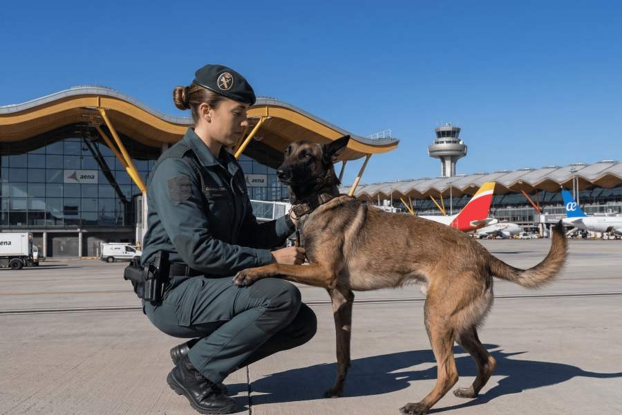 AUGC logra que el Gobierno se comprometa a construir nuevas instalaciones para los perros del Servicio Cinológico de la Guardia Civil en Barajas