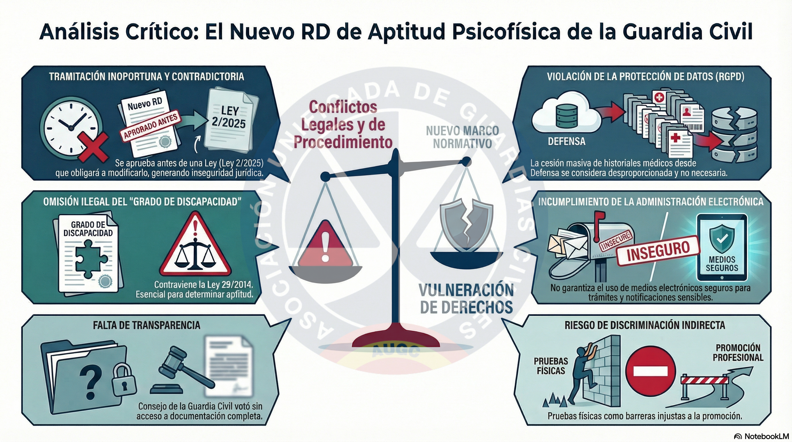 AUGC participa en la audiencia pública del Real Decreto de Sanidad y pérdida de condiciones psicofísicas de la Guardia Civil