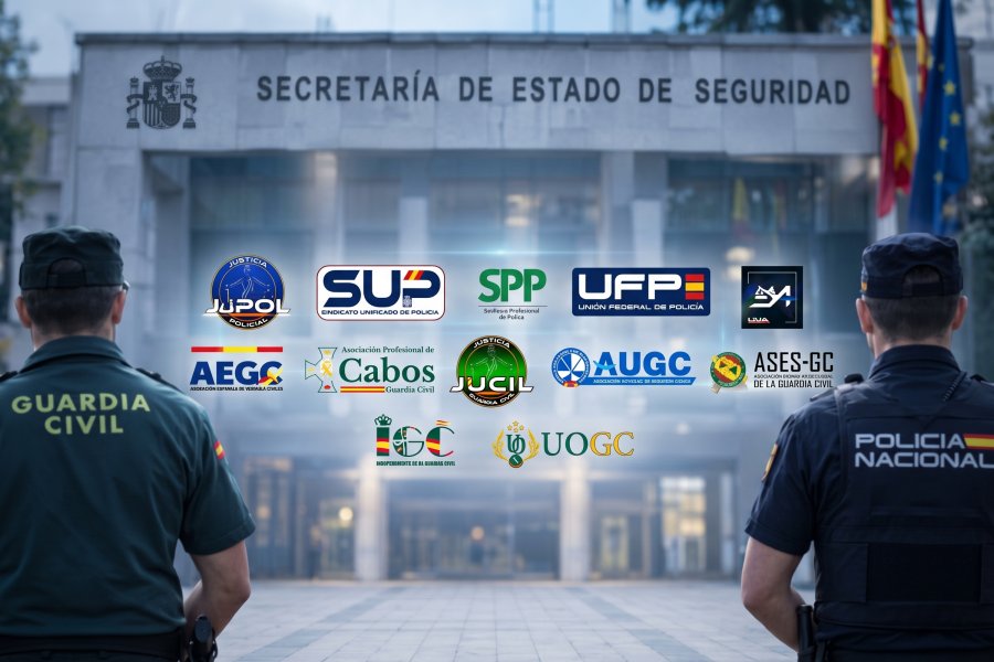 Doce organizaciones de Guardia Civil y Policía Nacional exigen a Interior cerrar la jubilación por profesión de riesgo antes de las elecciones