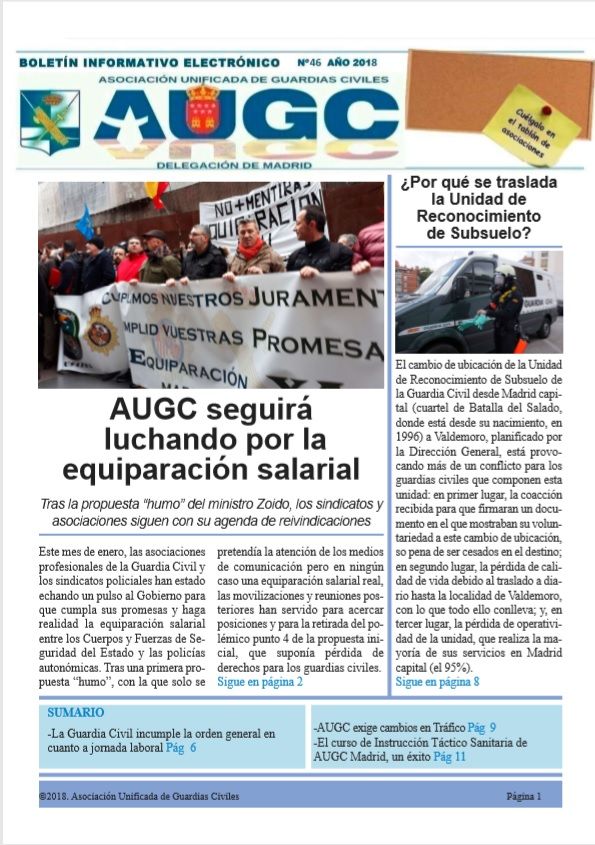 El boletín de enero de AUGC Madrid, ya a tu disposición