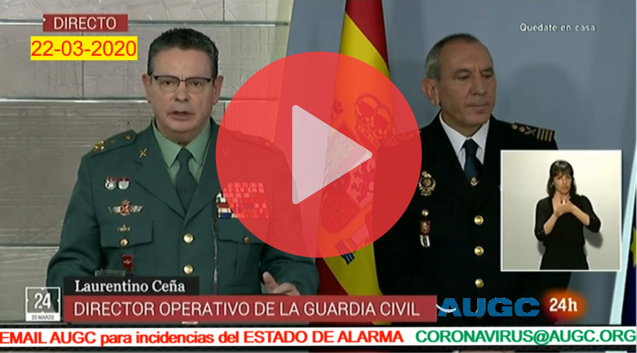 El Director Adjunto Operativo de la Guardia Civil en apuros para justificar las reclamaciones de AUGC en la crisis del COVID-19