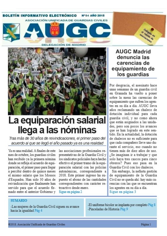 El boletín de octubre de AUGC Madrid ya está disponible