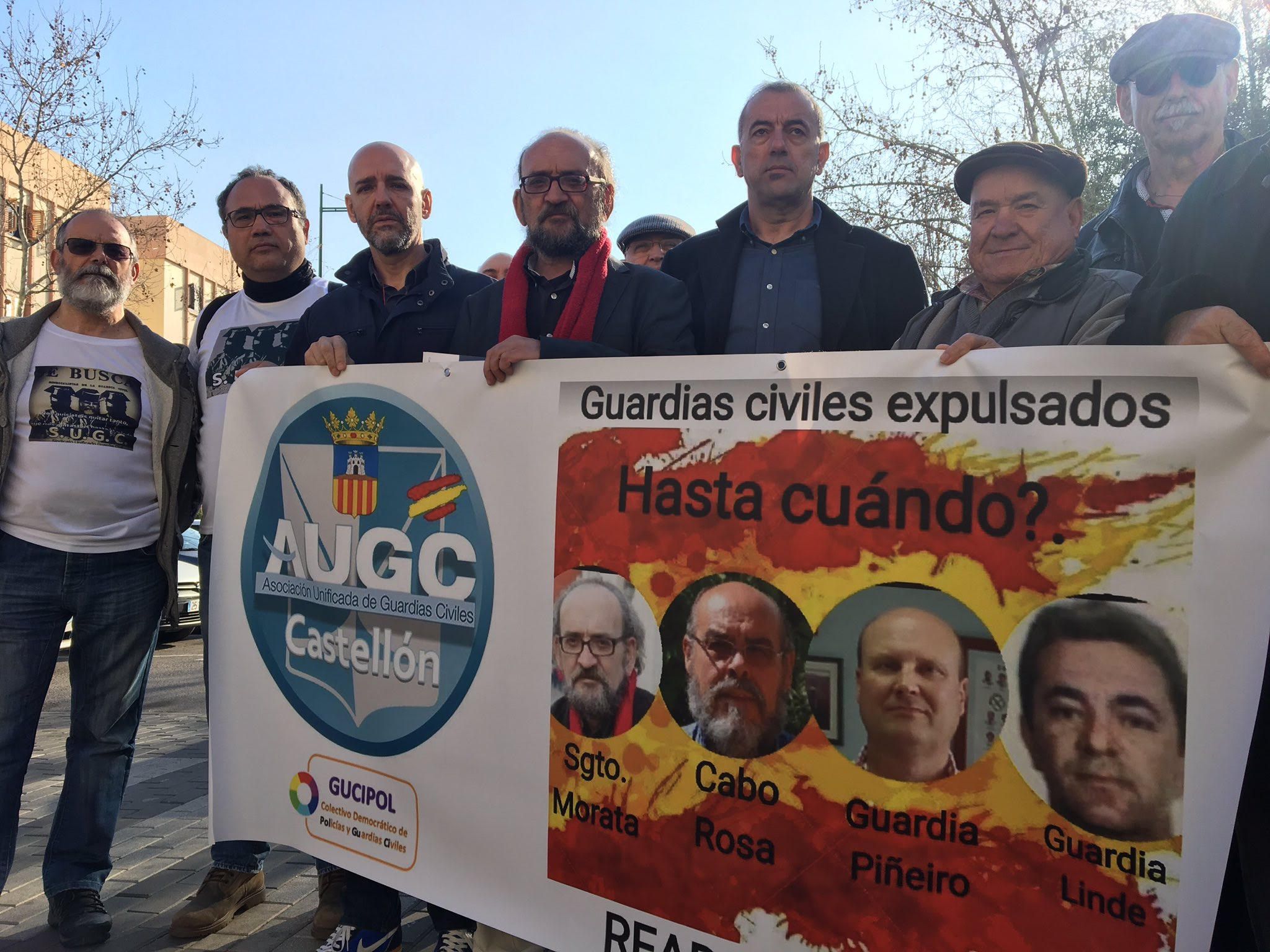 Concentración en Castellón ante el Director General: AUGC vuelve a reclamar la reparación del honor de los guardias civiles expulsados por reclamar derechos