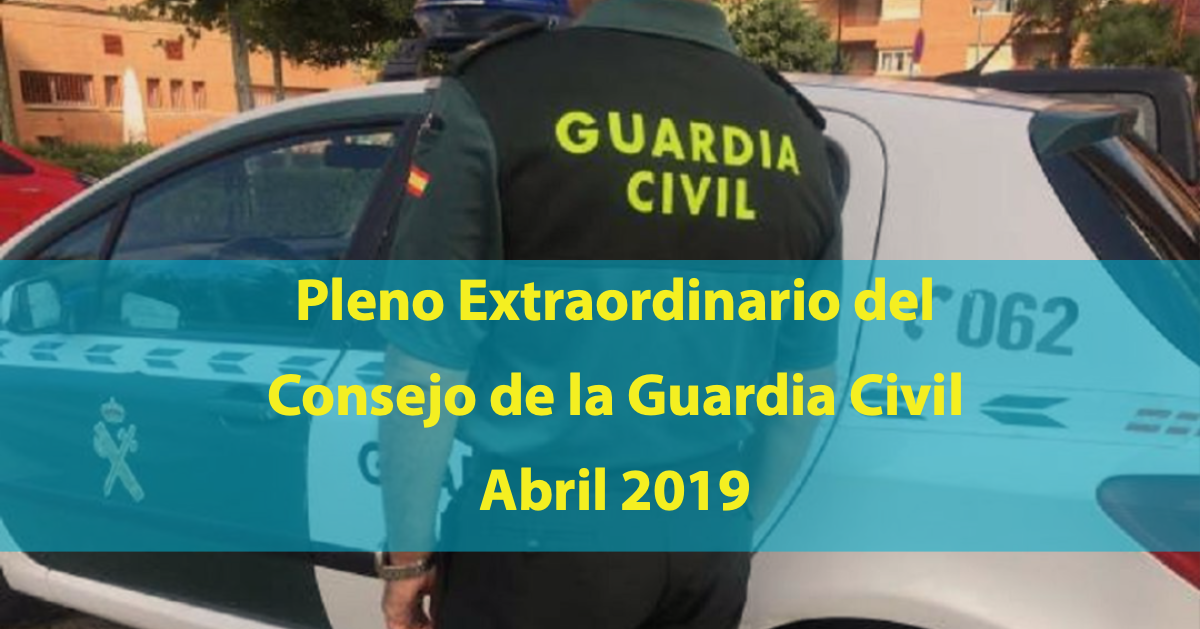 Ampliación Pleno Extraordinario del Consejo de la Guardia Civil 2019