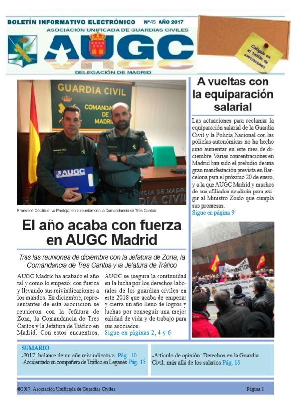Ya puedes leer el último boletín de AUGC Madrid