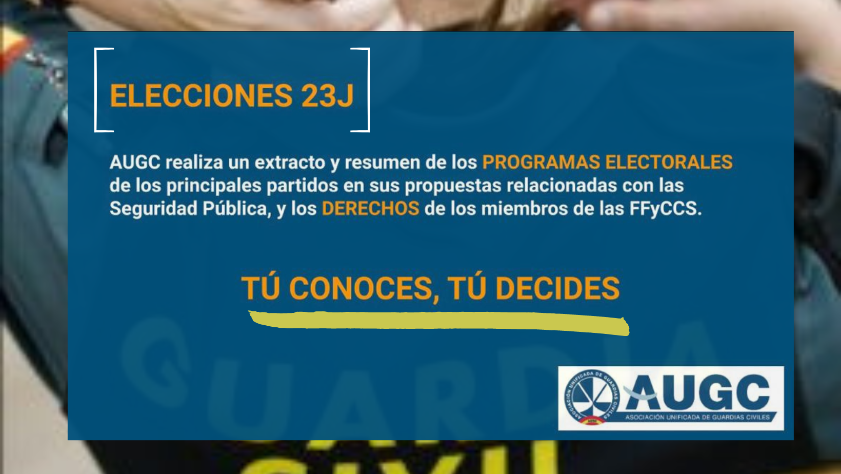 AUGC analiza los programas electorales para la Elecciones Generales del 23 de julio
