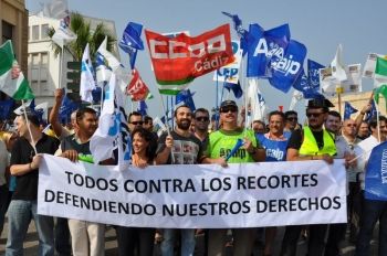 AUGC CADIZ SE SUMA TAMBIÉN A LA PLATAFORMA CONTRA LOS RECORTES A LOS FUNCIONARIOS.