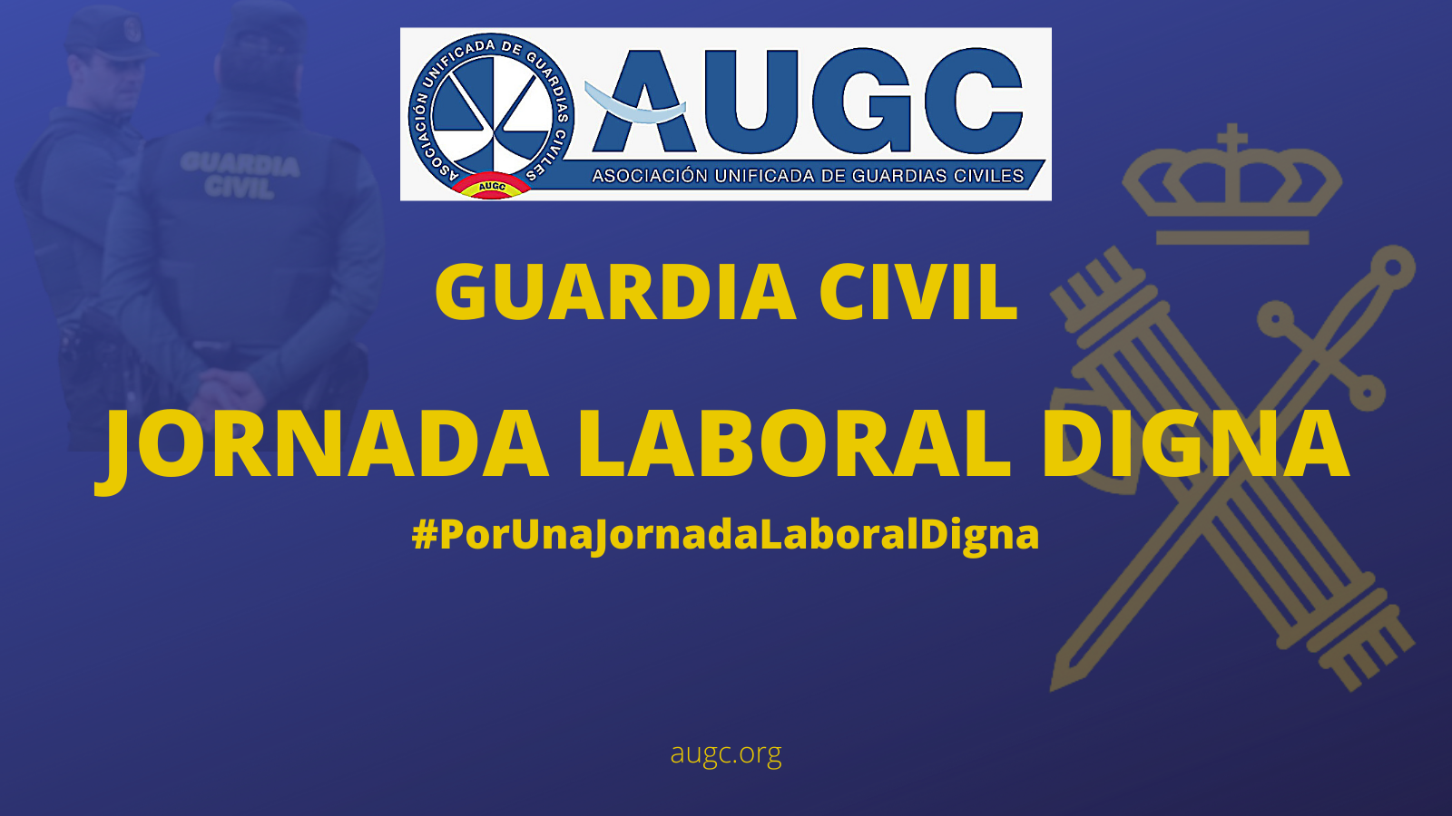 AUGC reclama una jornada laboral "digna" que acabe con la "discriminación" de los guardias civiles respecto al resto de Cuerpos policiales en España