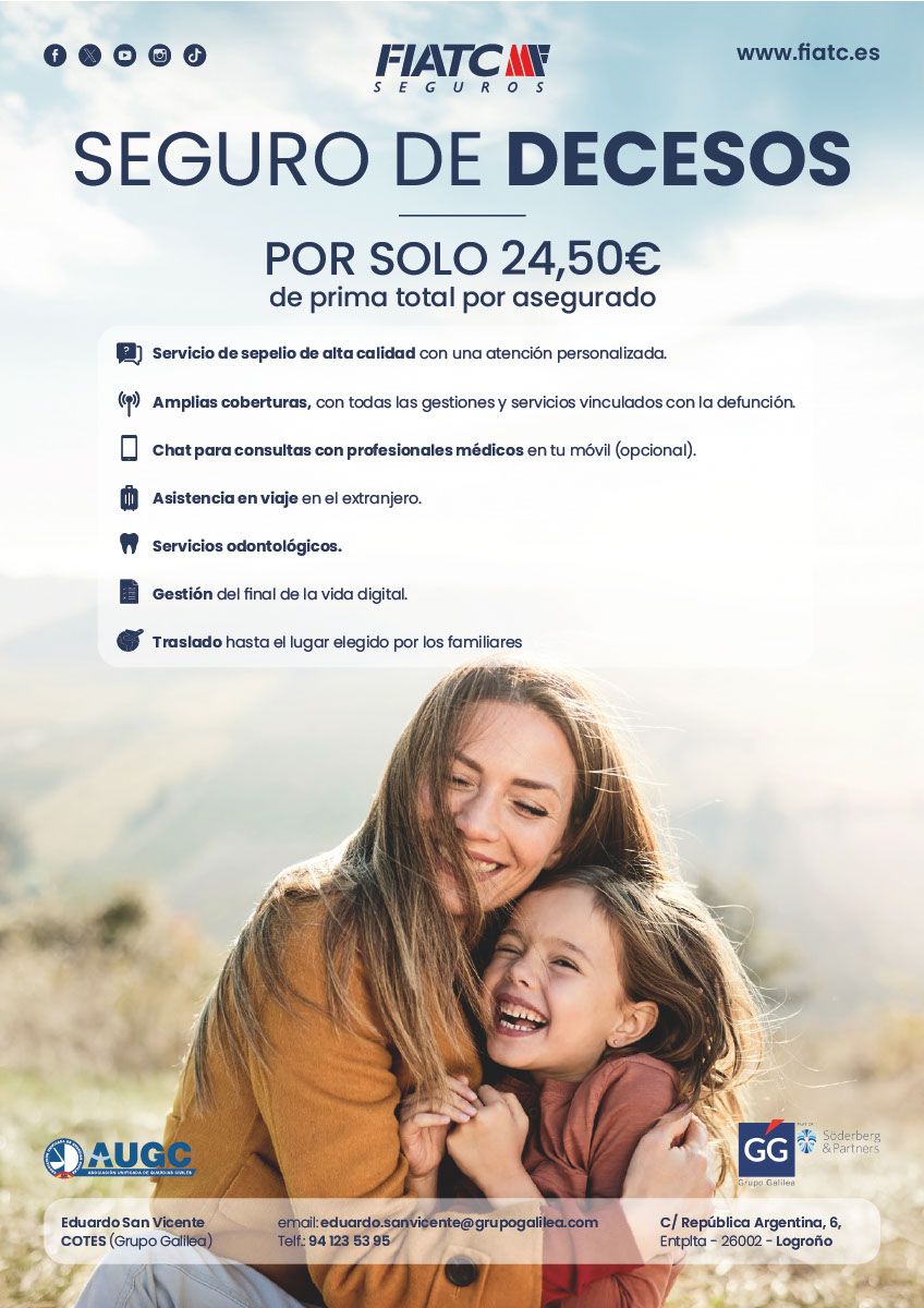 AUGC renueva su seguro de decesos con mejores servicios y mayor cobertura