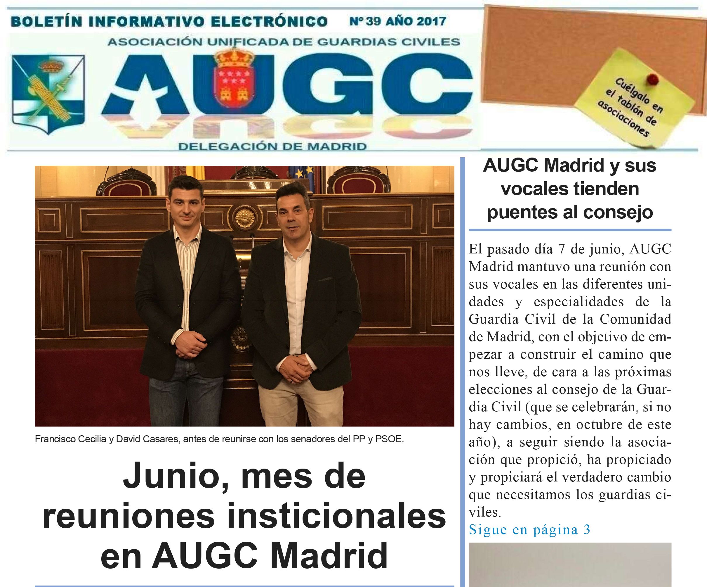 Ya puedes leer el último boletín informativo elaborado por AUGC Madrid
