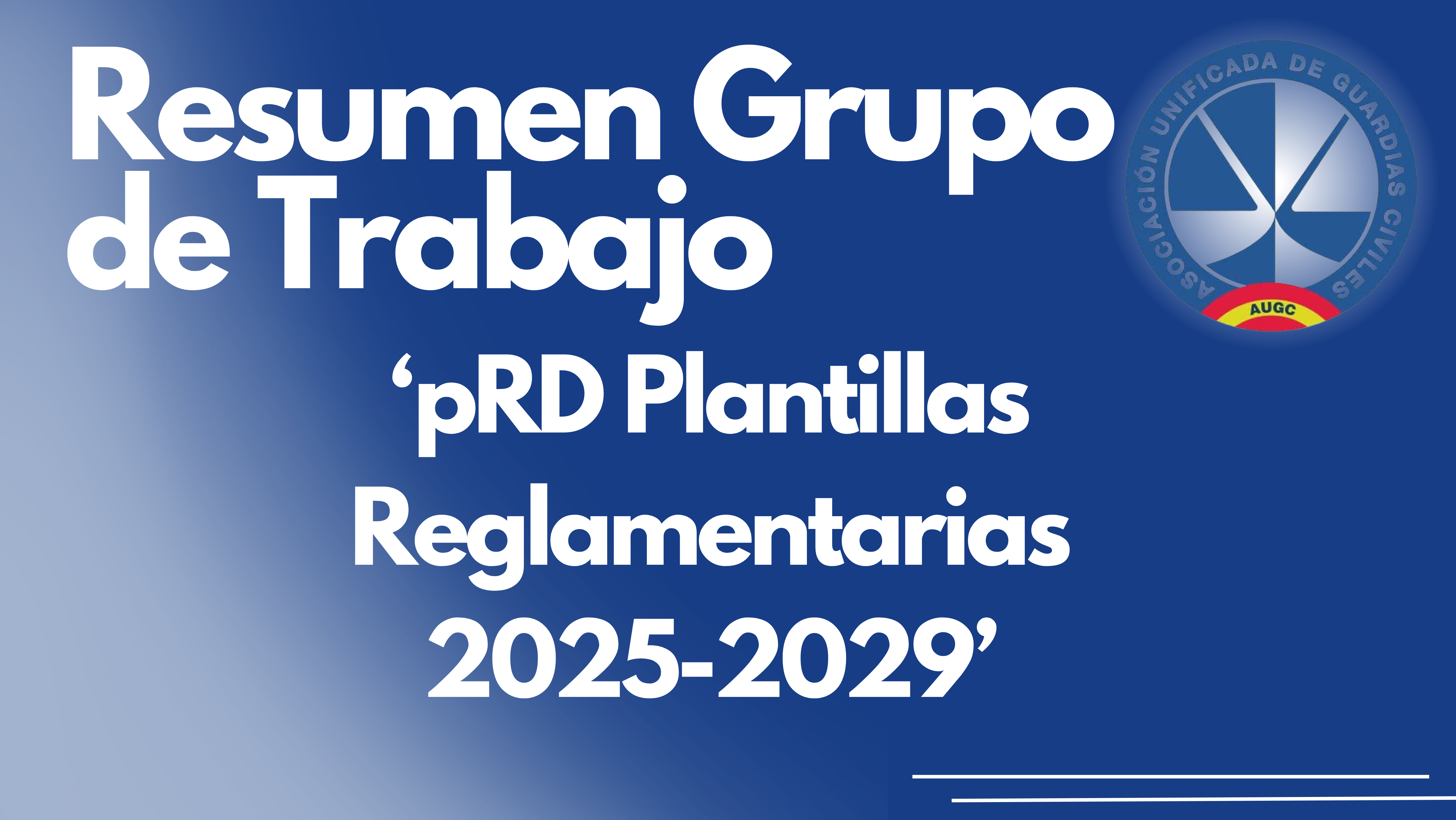 Grupo de Trabajo pRD Plantillas Reglamentarias 2025-2029  (20/03)