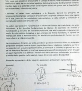Las Asociaciones de la Guardia Civil se unen para rechazar unánimemente la reforma con la que el PP pretende maniatarlas.