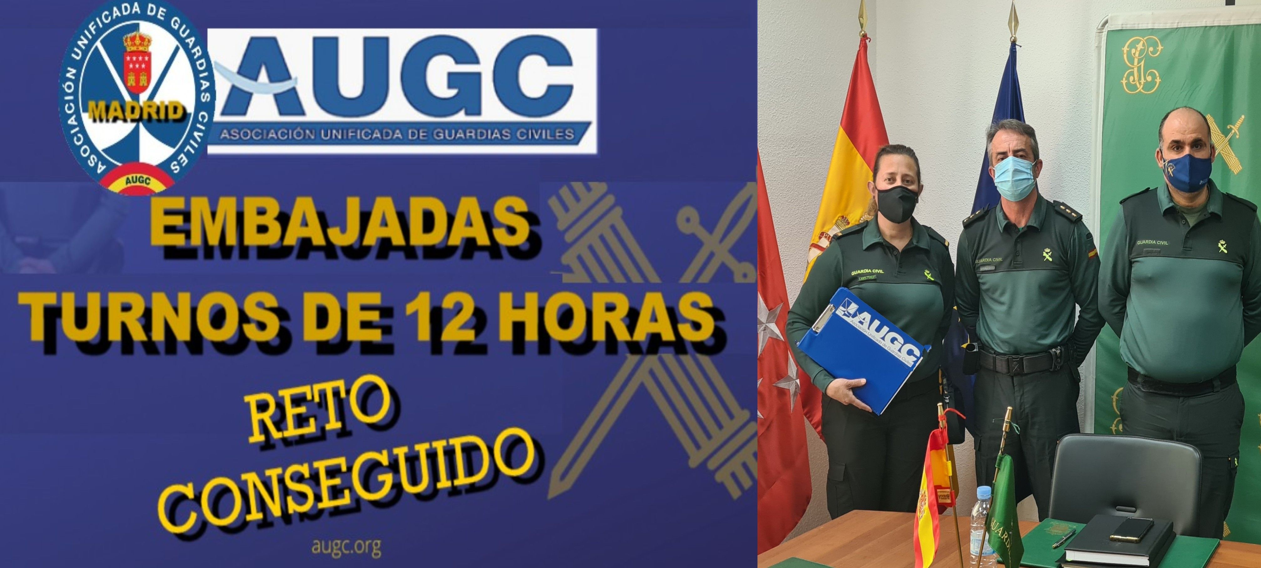 La Guardia Civil implanta el turno de 12 horas en Embajadas tras la reunión de AUGC Madrid con el Coronel de la Unidad de Protección y Seguridad