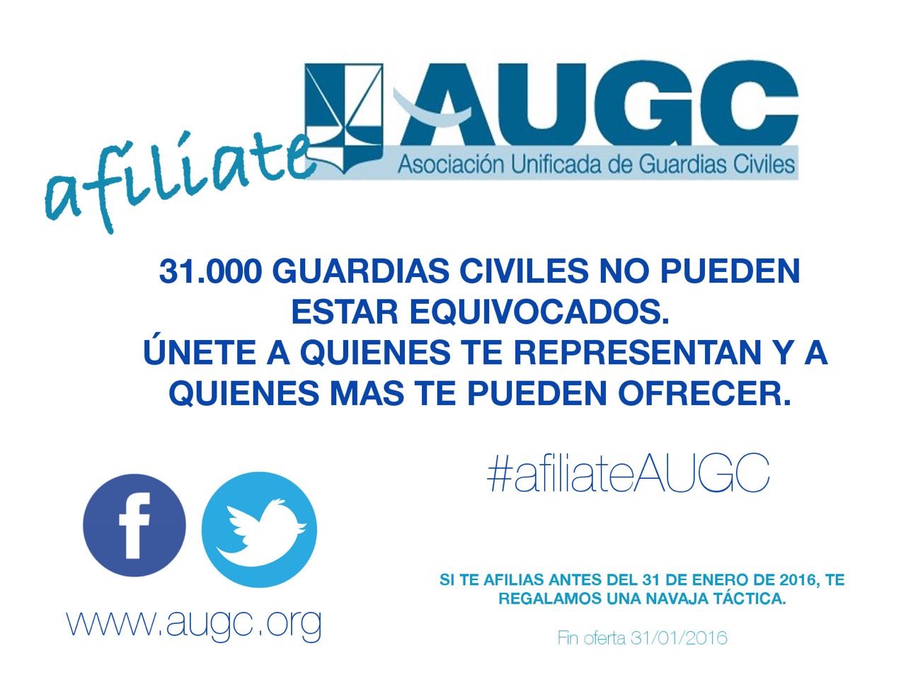 Aprovecha la última semana de promoción para afiliarte a AUGC: ¡Únete a quienes te representan!