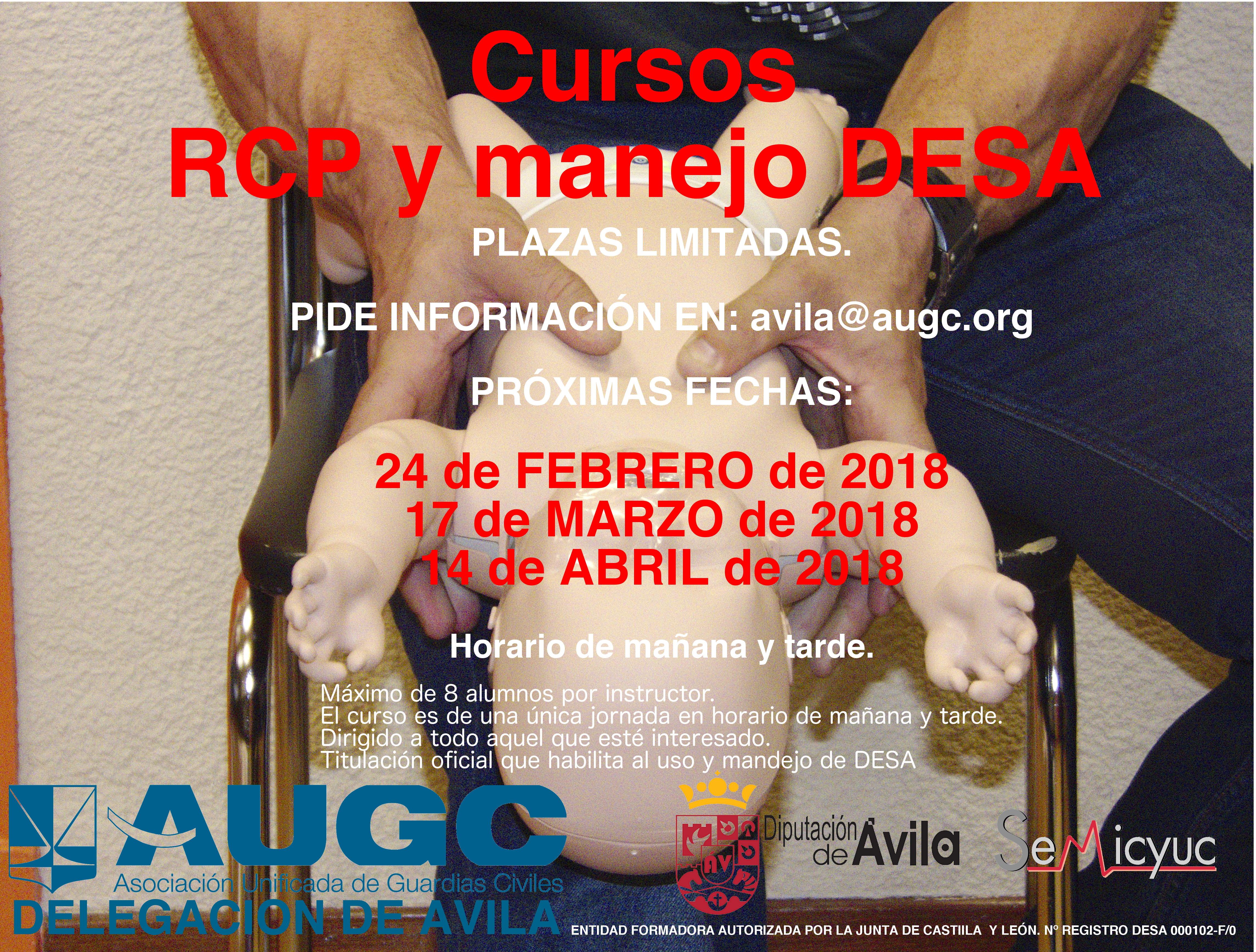 NUEVAS FECHAS 2018 PARA CURSOS SVB y DESA.