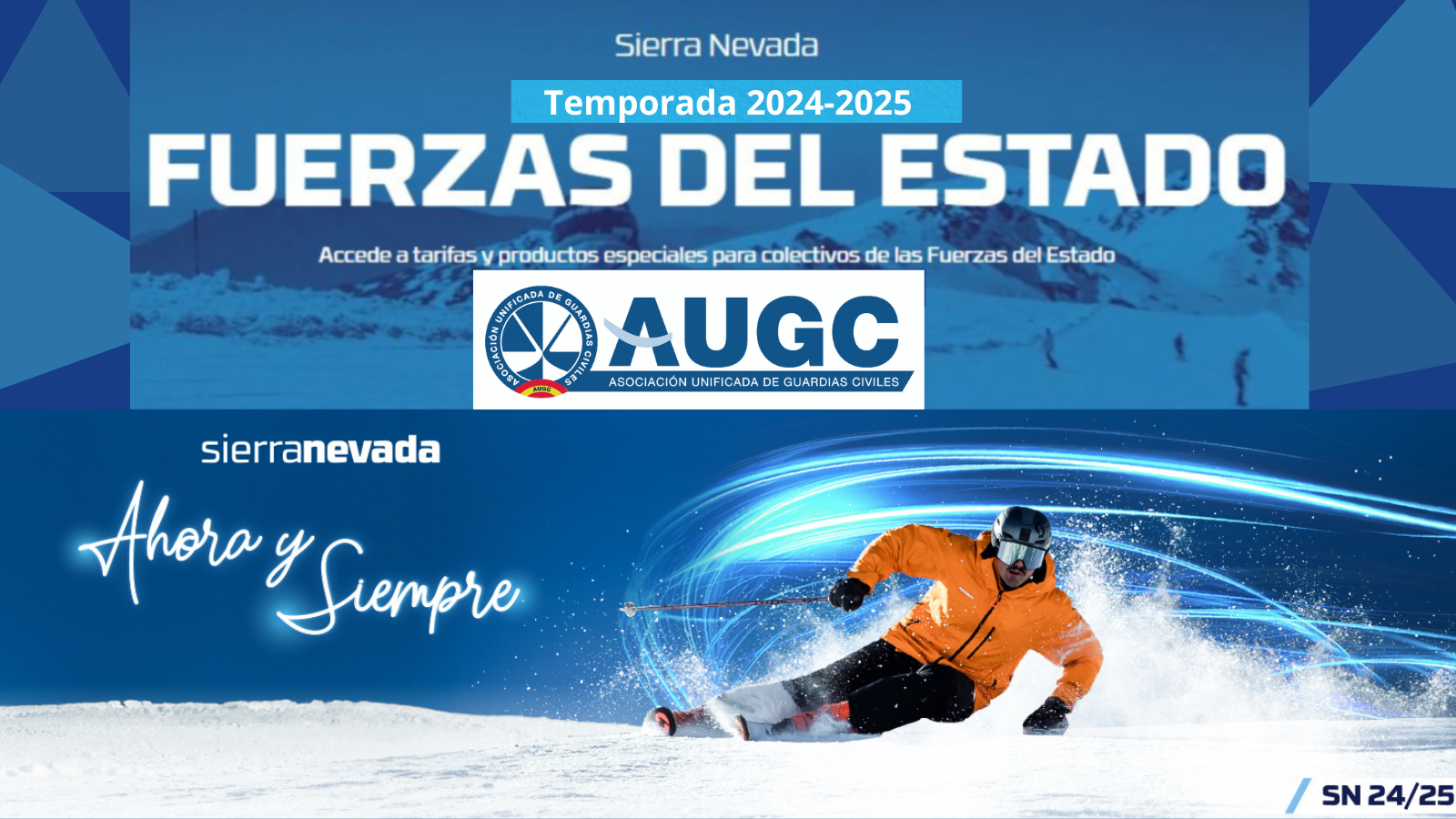 Disfruta de la temporada de esquí 2024-2025 en Sierra Nevada con descuentos exclusivos por ser afiliado de AUGC