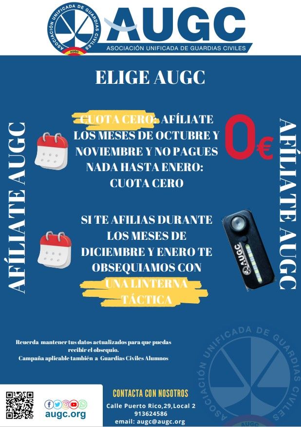 ¡Afíliate ahora a AUGC y no pagues nada hasta 2024!