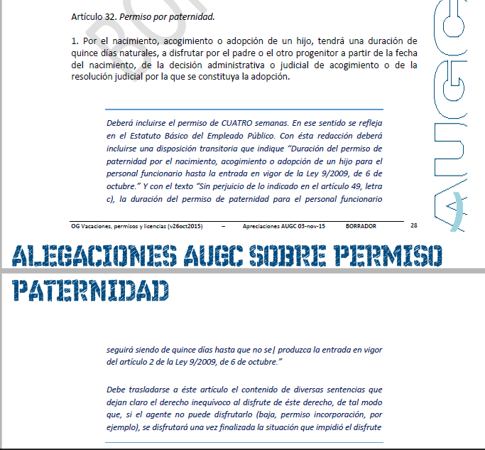 Permiso de paternidad. Gracias a AUGC se amplia el plazo para los Guardias Civiles y disfrutarán de 28 días