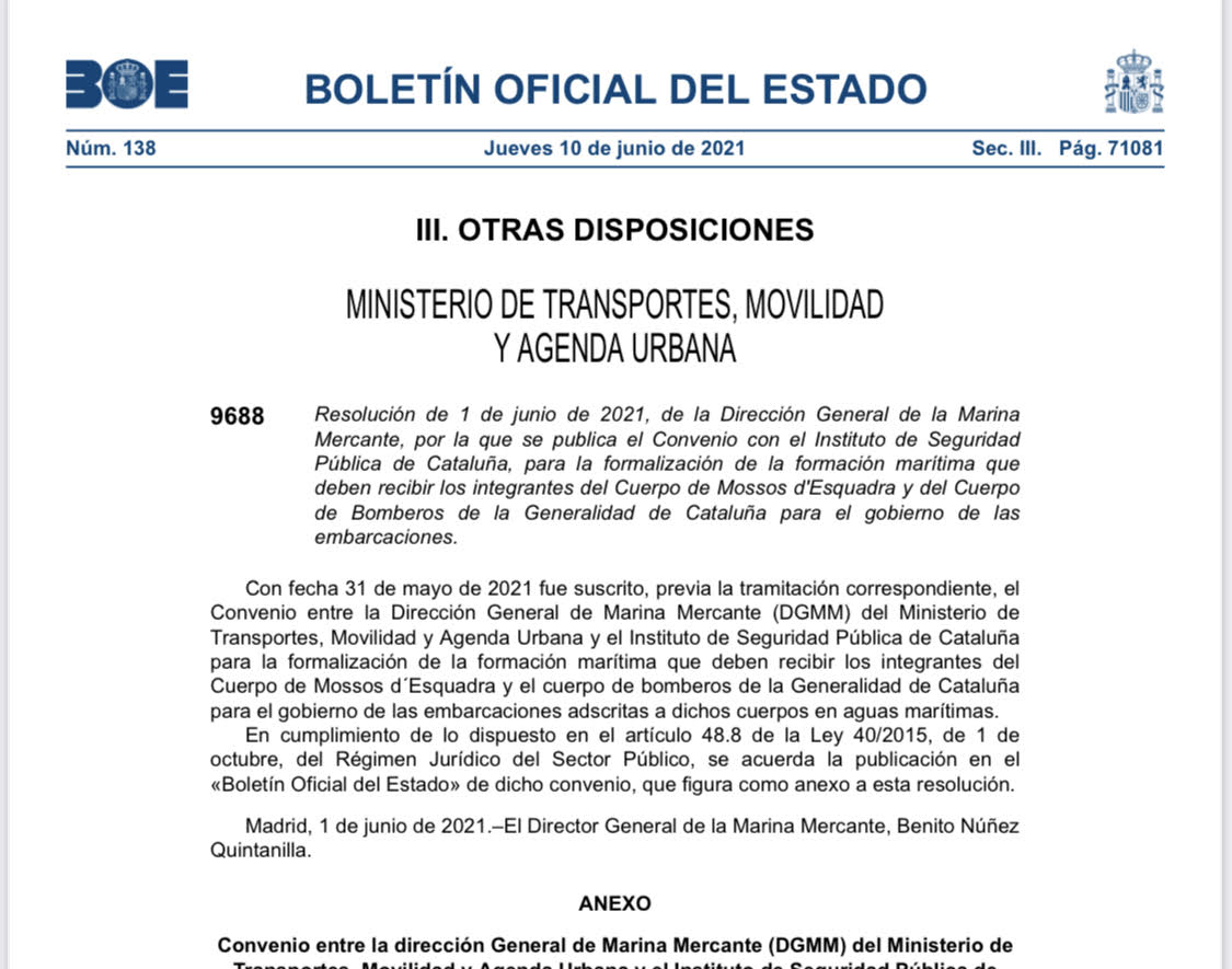 Avanza el plan para crear una nueva unidad marítima catalana que arrebate competencias a la Guardia Civil