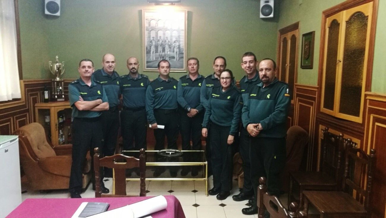 Encuentro de los responsables de la Guardia Civil en Segovia con representantes de las asociaciones profesionales