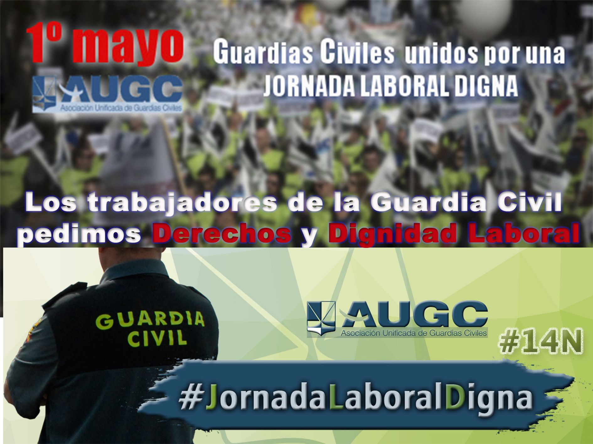 AUGC presente en el 1º de mayo para reivindicar una Jornada Laboral Digna