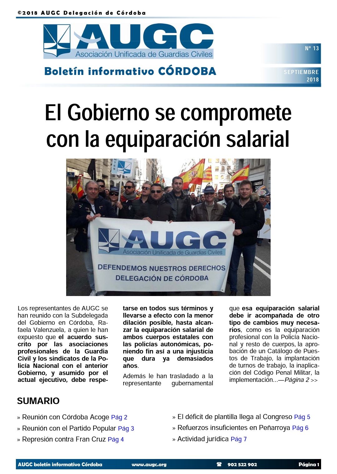 Boletín informativo nº 13 de AUGC Córdoba ya disponible