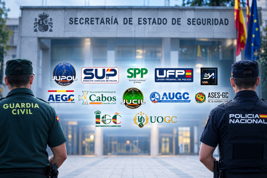 Doce organizaciones de Guardia Civil y Policía Nacional exigen a Interior cerrar la jubilación por profesión de riesgo antes de las elecciones
