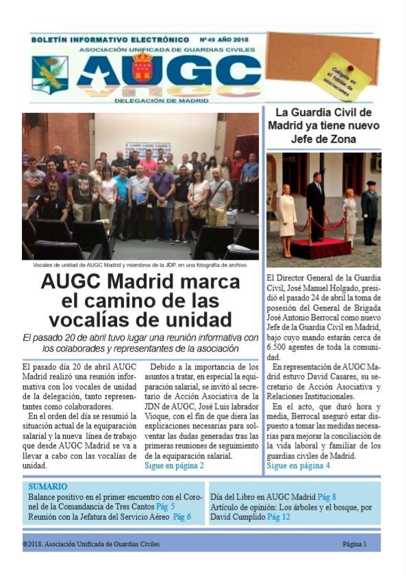 Ya puedes acceder al boletín de abril de AUGC Madrid