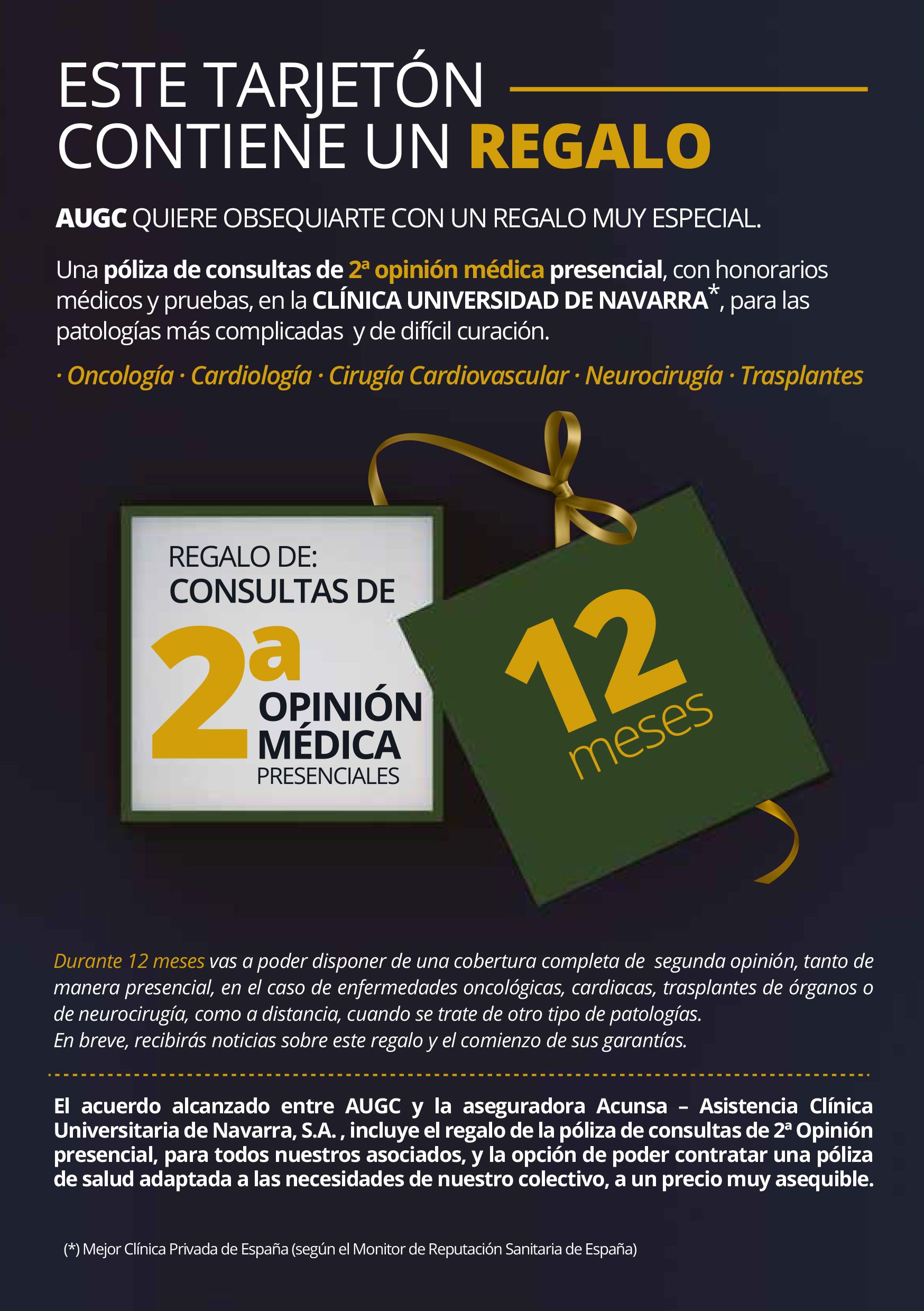 AUGC: más servicios, más compromiso. Nuevo servicio gratuito de segunda opinión médica