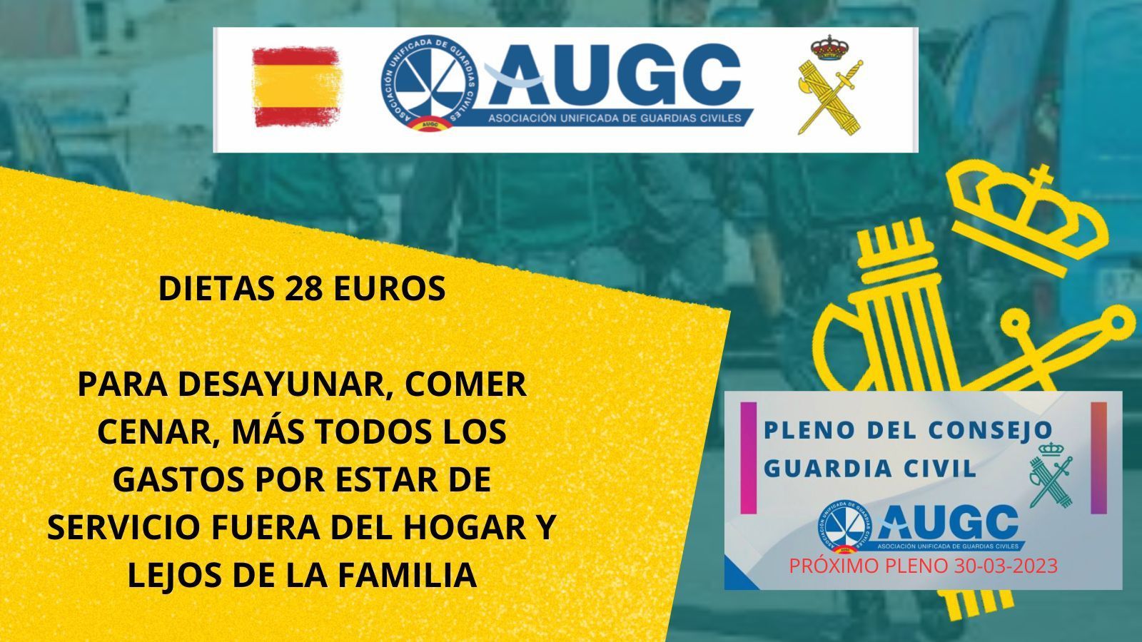 La Directora General, María Gámez, recoge la propuesta de AUGC para aumentar la cuantía en concepto de "dieta"