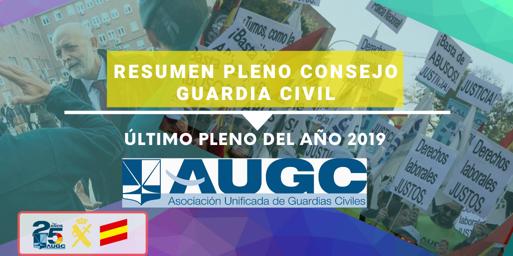 AUGC informa: Pleno del Consejo de la Guardia Civil correspondiente al último trimestre del año
