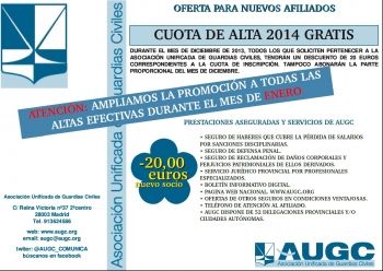 AUGC: CONTINUAMOS LA CAMPAÑA DE AFILIACIÓN DURANTE EL MES DE ENERO. AFILIATE A LO MEJOR