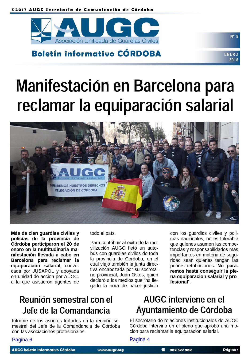 Disponible ya el boletín informativo de enero de AUGC Córdoba